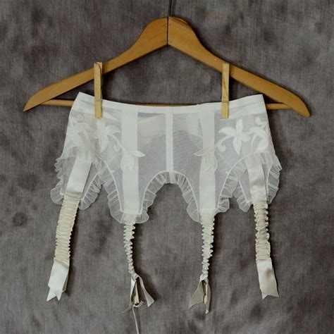 Vintage Garter Belt Ivory Lace Lingerie Bergdorf Goodman