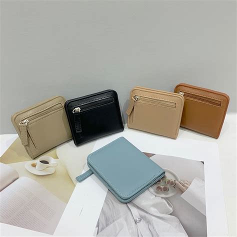 small slim wallet bifold  card slot mini coins wallet shopee