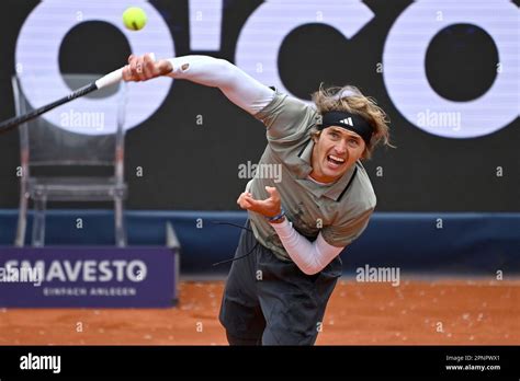 Munich 20th Apr 2023 Alexander ZVEREV GER Action Single Image