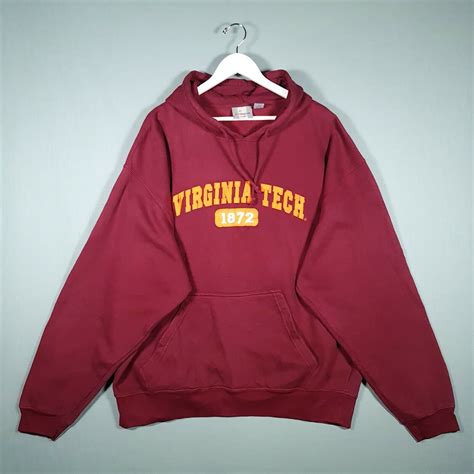 Vintage J America Hoodie Virginia Tech Mens 2xl Pull Gem