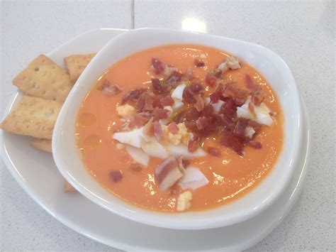 Salmorejo Cordobes Con Jam N Y Huevo Duro Picado Un Cl Sico