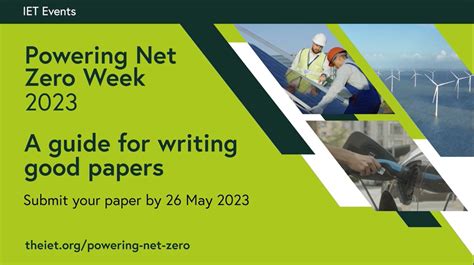 Iet On Twitter Want To Write A Best Paper For Powering Net Zero Week