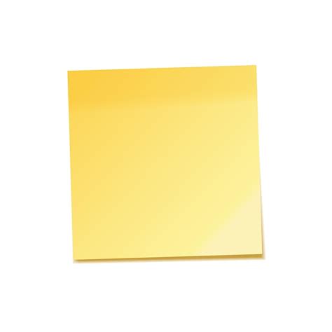 Premium Vector Realistic Sticky Note With Shadow Yellow Paper Message