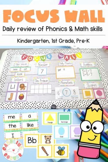 Focus Wall For Preschool Kindergarten First Grade Classroom Bulletin Board Ideas Focus Wall