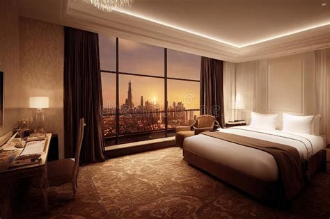 Luxury Modern Style Bedroom, Interior of a Hotel Bedroom. Generative AI ...