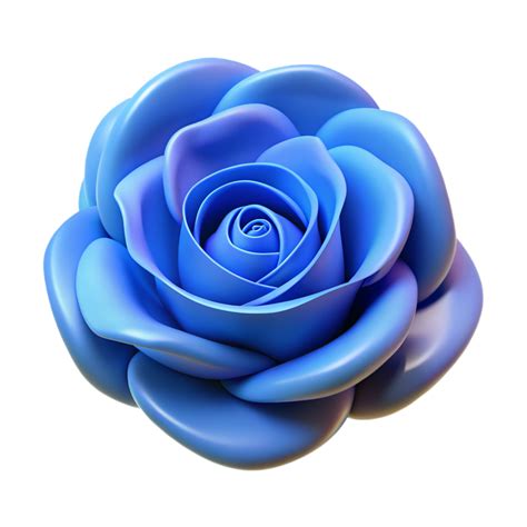 Blue Rose Flower 3d Render 45686587 Png