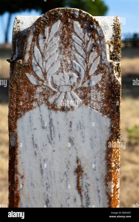 Marble Gravestone Detail Stock Photo Alamy