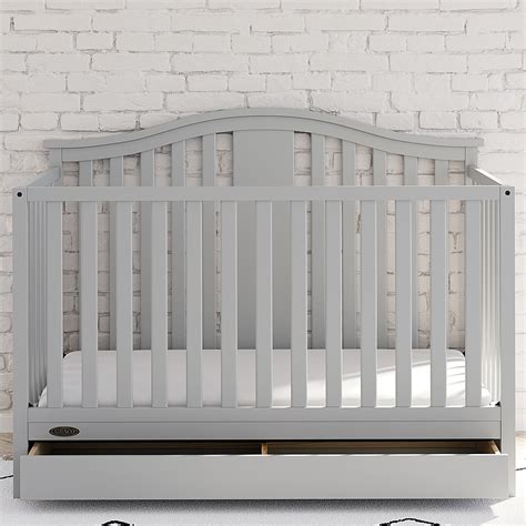 Best Buy Graco Solano 5 In 1 Convertible Crib With Drawer Pebble Gray