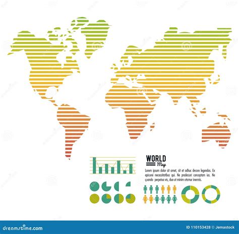 Mapa Do Mundo Infographic Ilustra O Do Vetor Ilustra O De Projeto