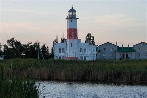 Lower Berdyansk Lighthouse A Lighthouse Located On The Northern Coast