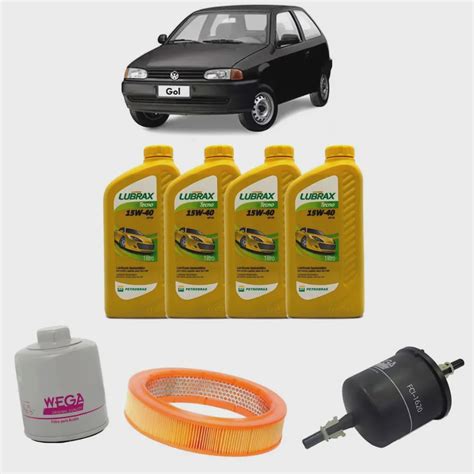 Kit Troca de Óleo Lubrax 15W40 Tecno Semissintético Volkswagen Gol G2 1