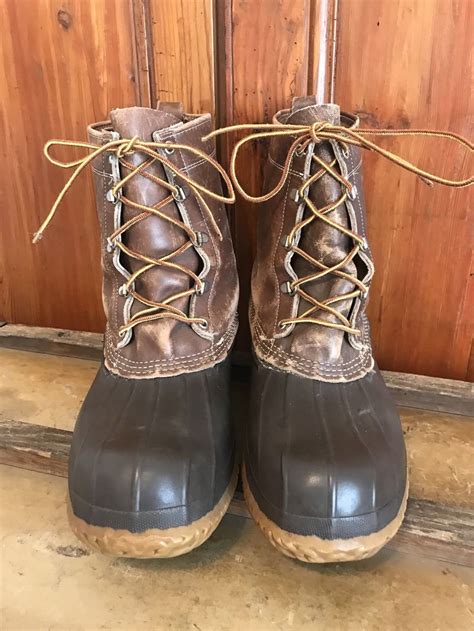 Vintage L L BEAN Maine Hunting Boots Mens Size 12 Brown Old Etsy