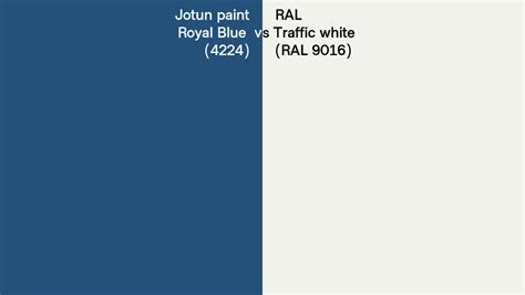 Jotun Paint Royal Blue Vs Ral Traffic White Ral Side By