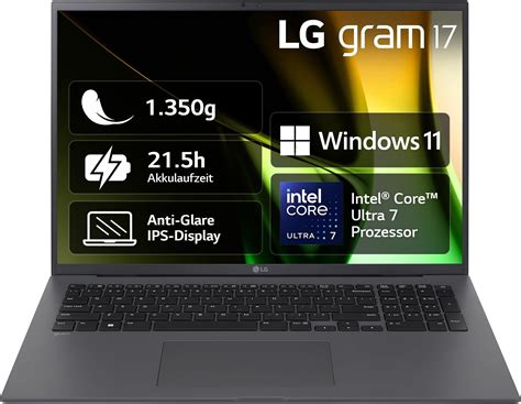 Lg Gram Zoll Notebook G Intel Core Ultra Laptop Grau