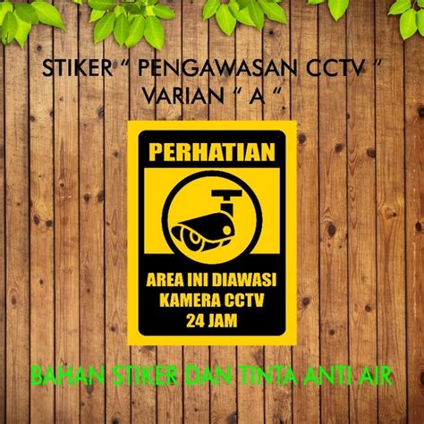 Jual Stiker Cctv Sticker Cctv Stiker Diawasi Cctv Stiker Kamera Cctv