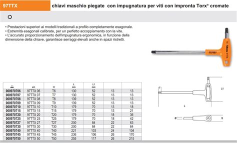 Chiave Maschio A T Per Viti Torx Beta T Tx Torx T Cod