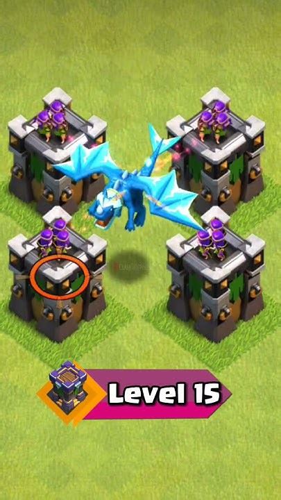 Archer Tower Level 1 To Max Level Vs Edragon Clash Of Clans Youtube