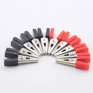 10pcs Red Black Alligator Clips Crocodile Terminal Test Electrical