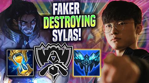 Faker Destroying With Sylas T1 Faker Plays Sylas Mid Vs Akali