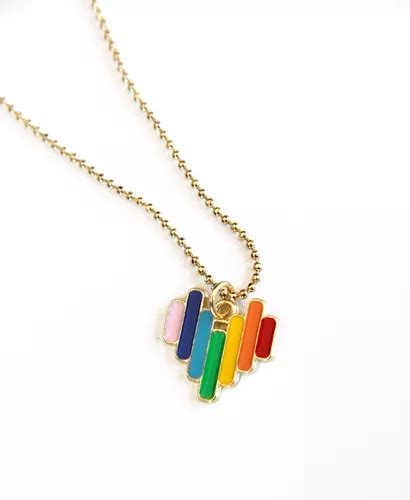 Colar Coração Arco íris Lgbtqiapn Parada Gay MercadoLivre