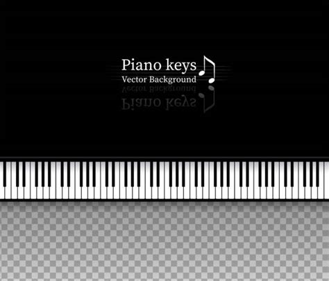 Piano Keyboard Top View stock vectors - iStock