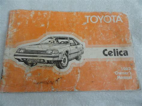 1982 Toyota Celica Owners Manual Unknown Amazon Books