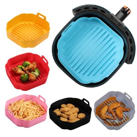 Accessoire Air Fryer MOOHOP Moule En Silicone 6PCS Bleu