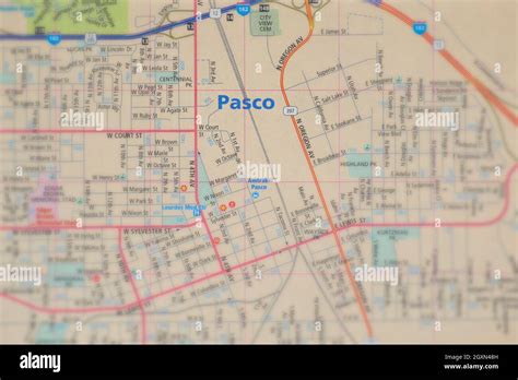 Map Of Pasco Washington Stock Photo Alamy