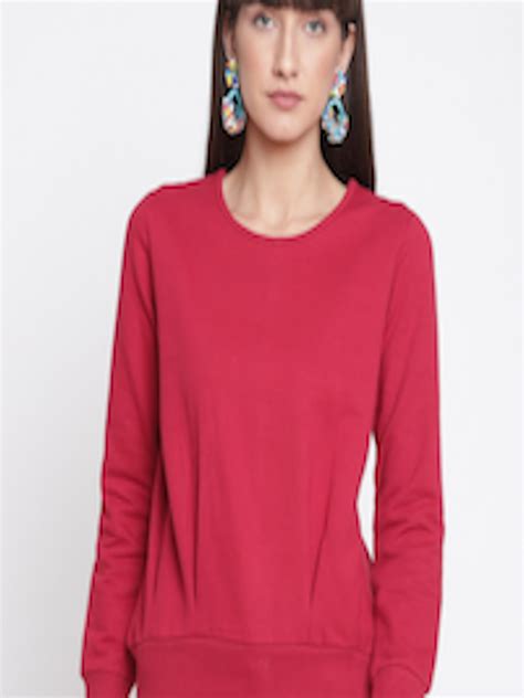 Buy The Vanca Women Red Sweatshirt Sweatshirts For Women 15363270 Myntra