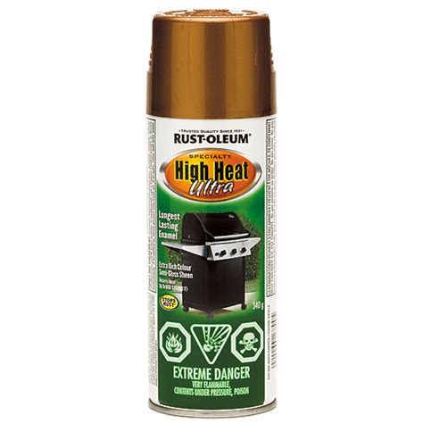 Rust Oleum High Heat Spray Paint 340g Aged Copper 242665 Réno Dépôt