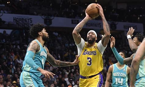 NBA Anthony Davis Triple Double Lifts Lakers Over Reeling Hornets