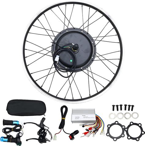 Intbuying E Bike Conversion Kit Mtb Front Wheel Conversion Parts Front Hub Motor 500w 24