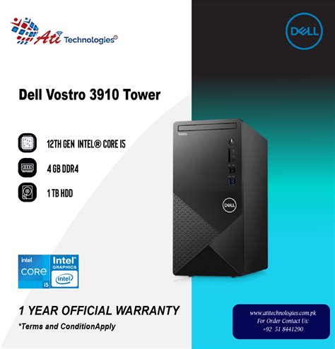 Dell Vostro 3910 Tower Ci7 12th 8GB 1TB 1 Year Warranty Ati