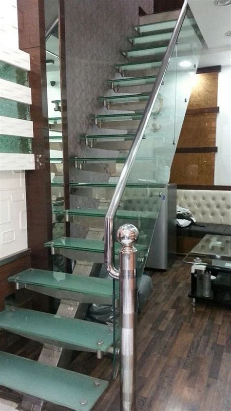 Mm Toughened Glass Staircase Railing For Office At Rs Feet In