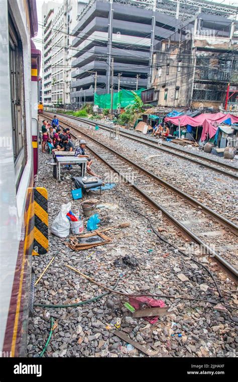 Poor People Live Between The Train Tracks Directly At The Central