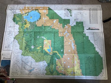 Inyo National Forest Map 1987 USDA Forest Service | Etsy