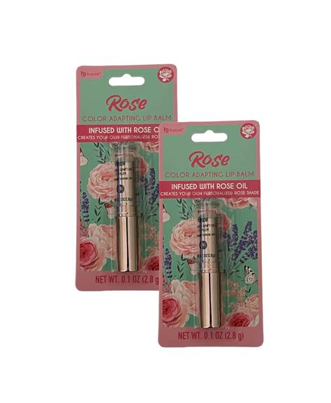 Amazon B Pure Tinted Rose Oil Lip Balm In Clear Adapts To Unique