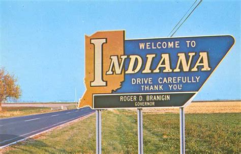 *Postcard Gems: Indiana Welcome Sign