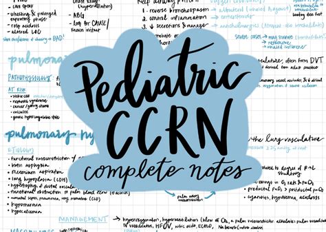 Complete Pediatric CCRN Study Notes PDF GoodNotes