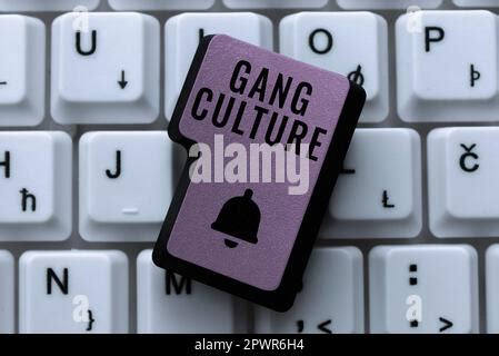 Affichage conceptuel Gang Culture mot écrit sur l organisation