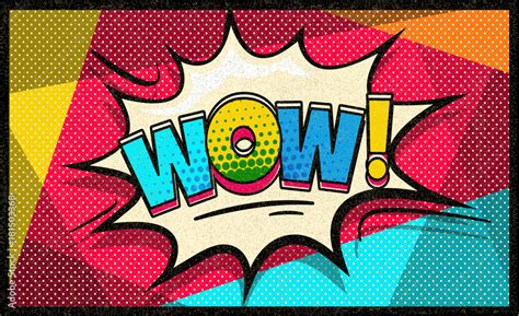 Wow Pop Art Vector Cloud And Bubble Sexy Wow Speech Bubble Trendy