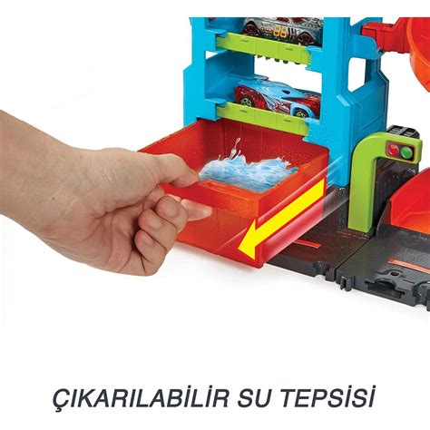 Hot Wheels Mega Araba Yıkama Kulesi HDP Limon Oyuncak