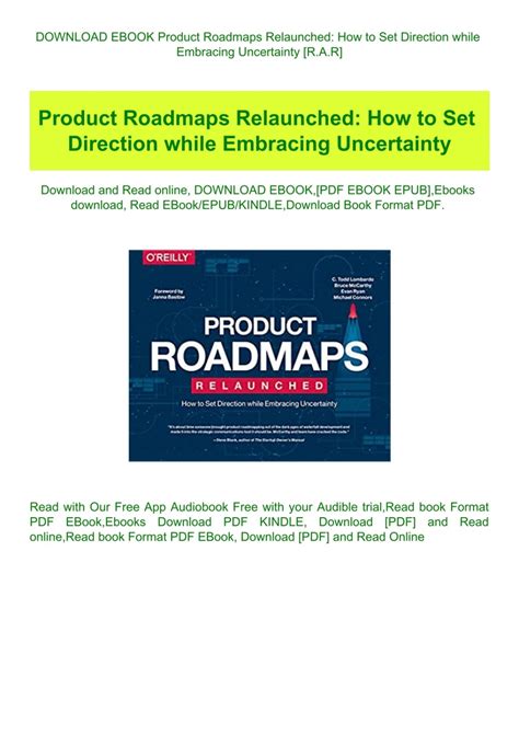 DOWNLOAD EBOOK Product Roadmaps Relaunched How to Set Direction while