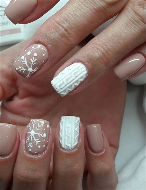 30 Snowflake Square Winter Nails Ideas Try In 2019 Winter Nails