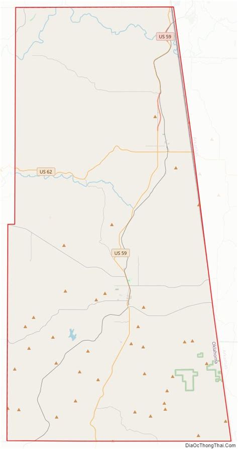 Map of Adair County, Oklahoma - Thong Thai Real