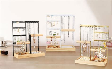 Shansis Jewelry Organizer Stand Necklace Holder 4 Tier Necklace Holder