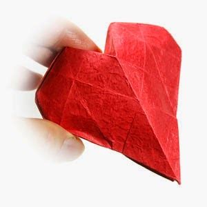 origami heart 3d ~ origami instructions art and craft ideas