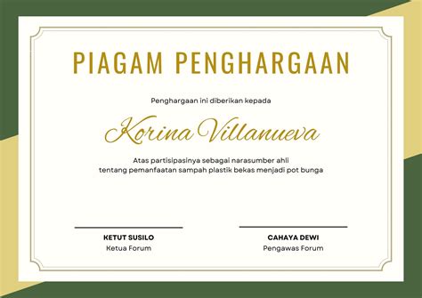 Detail Bingkai Piagam Penghargaan Koleksi Nomer