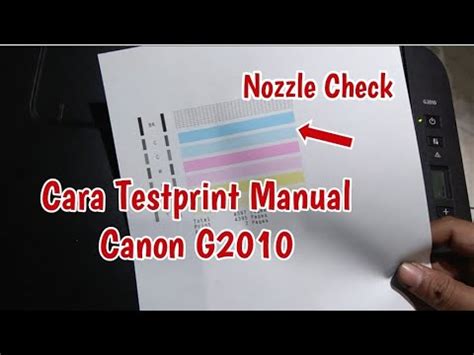 Canong Cara Test Print Manual Canon G Tanpa Pc Youtube