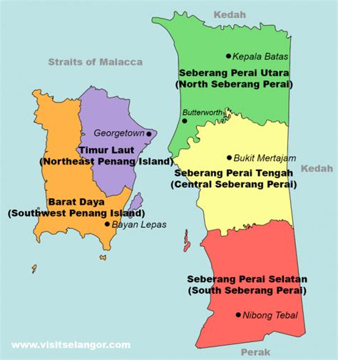 Map of Penang State – Visit Selangor